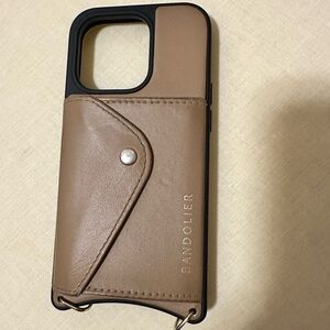 Bandolier tan Brown Phone Case with Card Slot iPhone 14 Pro